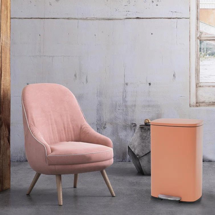 FDW Steel Step On Kitchen Trash Can - 13 Gallons