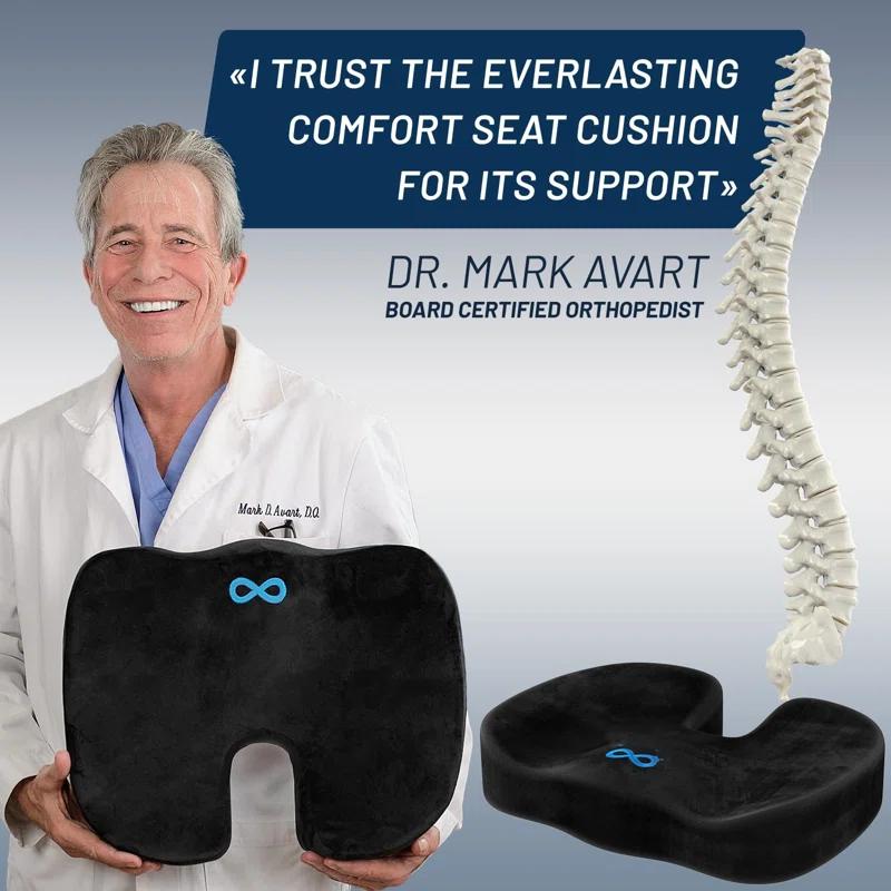 BEACHWATER POOL & SPA, LLC Doctor Recommended Memory Foam Seat Cushions For Office Chairs -  Eligible Tailbone Pain Relief Cushion, Sciatica & Back Support, Office Chair Cushion & Car Seat Cushion
