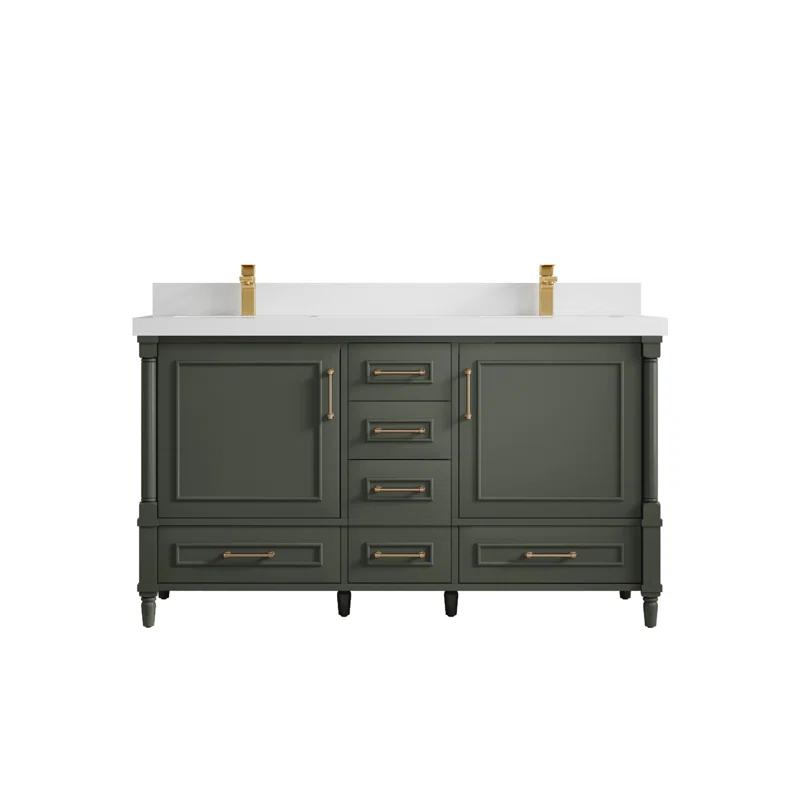 Willow Collections Aberdeen 60'' Double Bathroom Vanity with Top