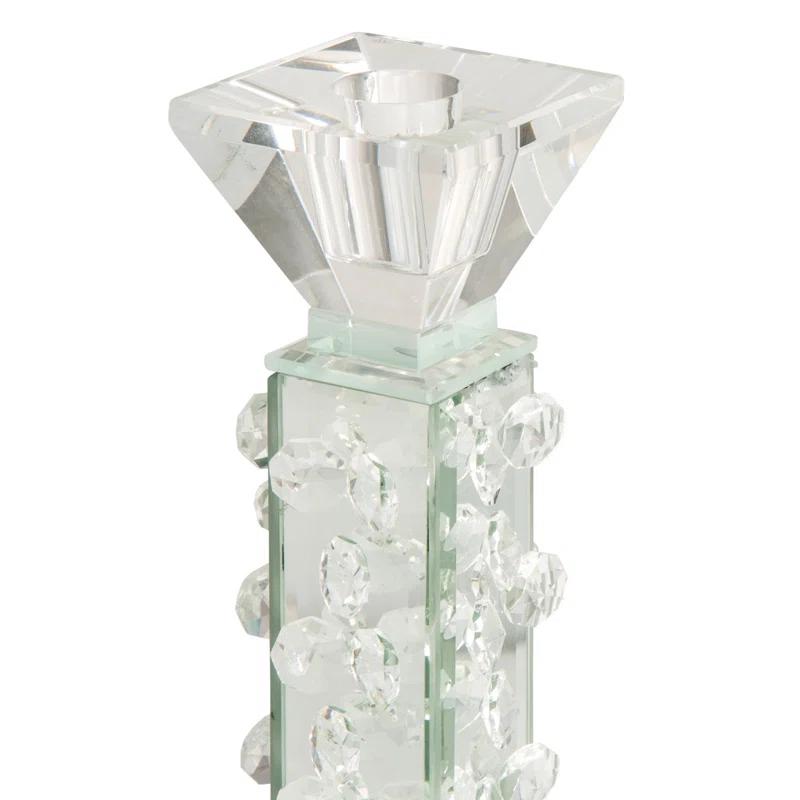 Michael Amini Montreal 13.75'' H Glass Tabletop Candlestick (Set of 6)