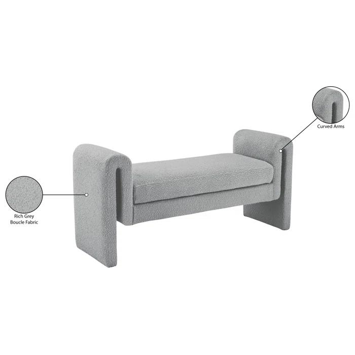 Wrought Studio™ Hiroyasu Upholstered Boucle Bench