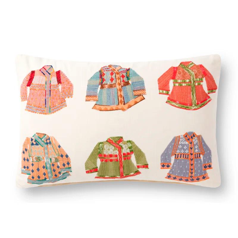 Loloi Rugs Embroidered Cotton Pillow Cover