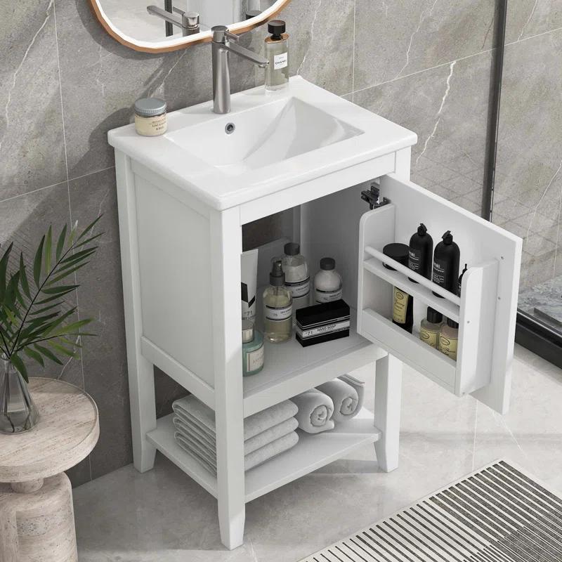Beyong 33.5" H X 20" W X 15.5" D 20'' Single Bathroom Vanity with Top