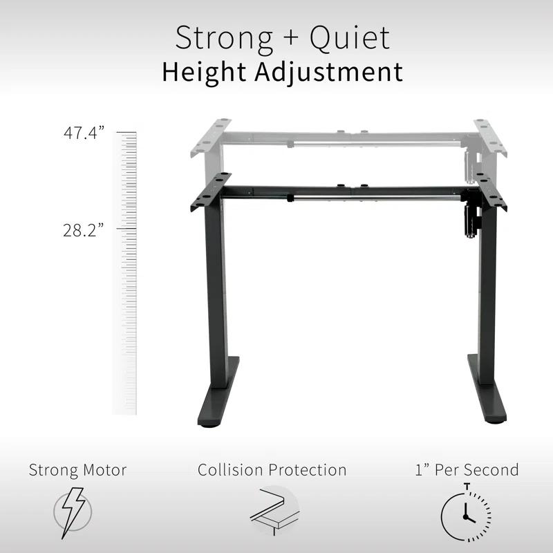 Electric Single Motor Desk Frame (Top Not Included)
