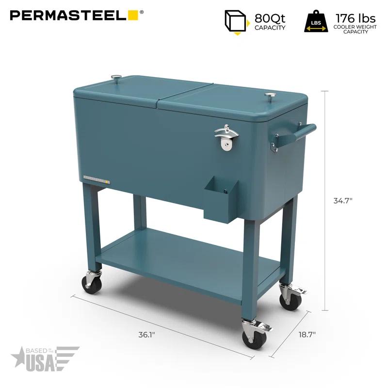 Permasteel 80-Qt Outdoor Patio Cooler with Removable Basin