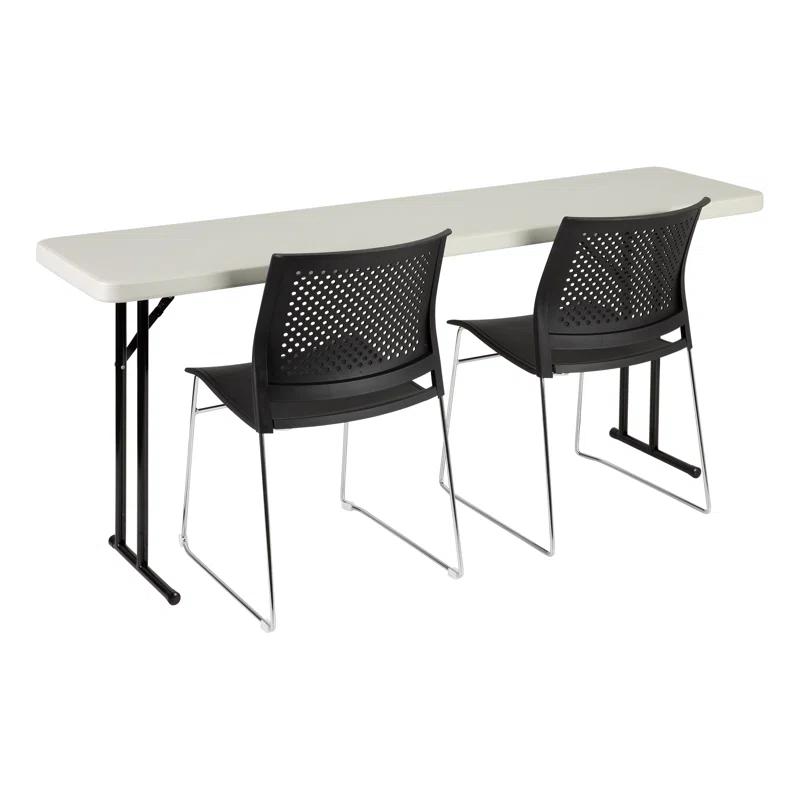 Rectangular Blow-Molded Plastic Folding Training Seminar Table