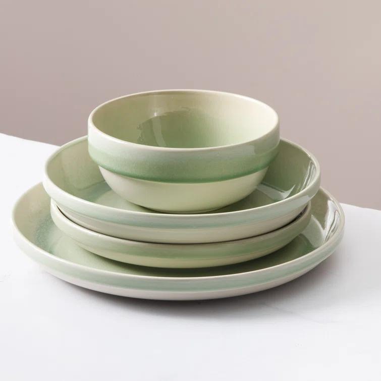 Sur La Table Kitchen Essentials Banquette 16 Piece Stoneware Dinnerware Set - Service for 4