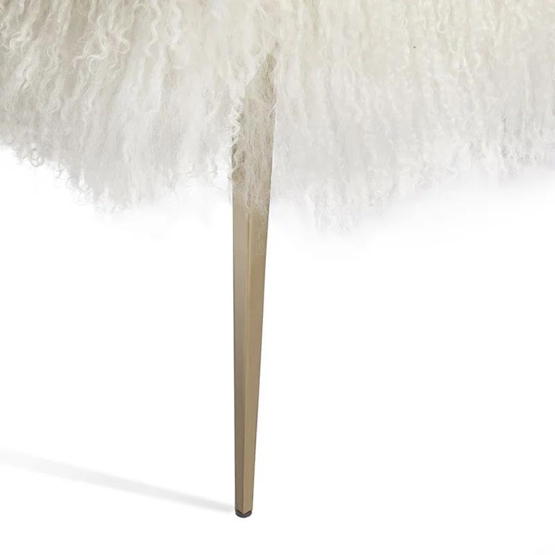 Stiletto Wool Upholstered Bench