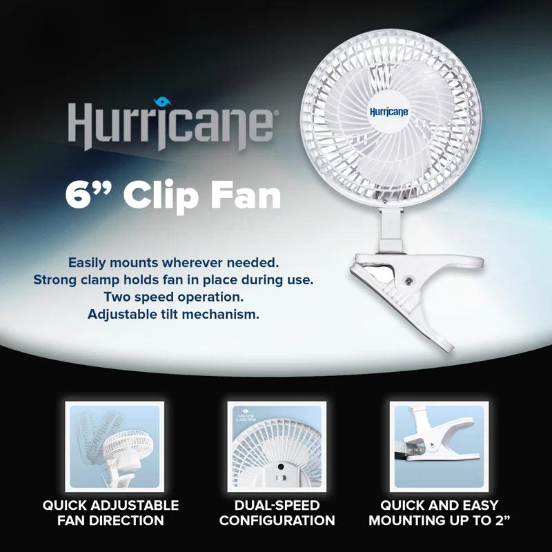 Hurricane Hurricane 10'' Oscillating Retro Clip Fan Fan