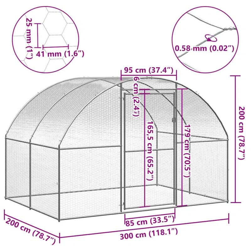 VidaXL Weather Resistant Chicken Cage