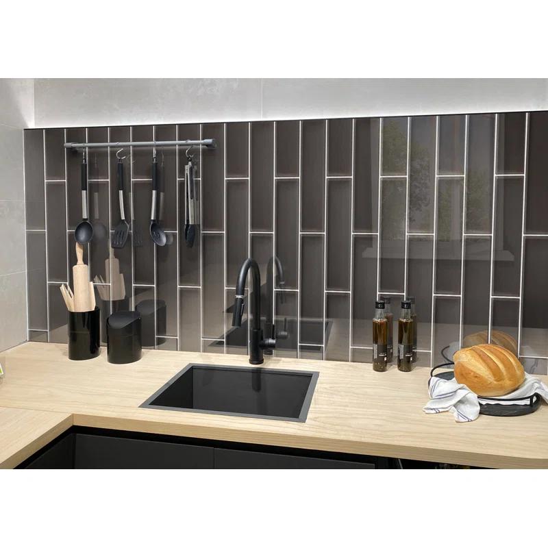 3" X 12" Glass Brick Look Subway Wall Tile