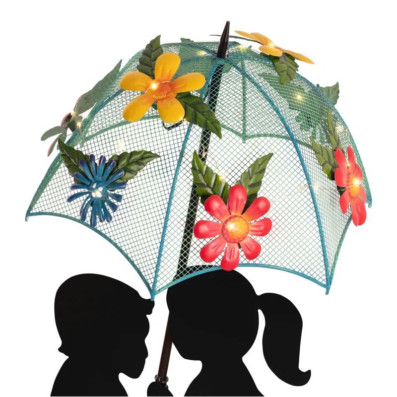 Winston Porter Gertrude Solar Girl and Boy Silhouette Garden Stake & Reviews | Wayfair