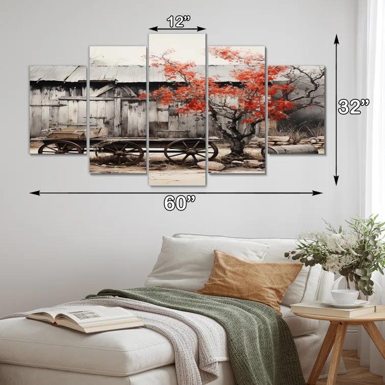 Design Art Barn Rustic Elegance I - Farmhouse Metal Wall Decor Set | Wayfair