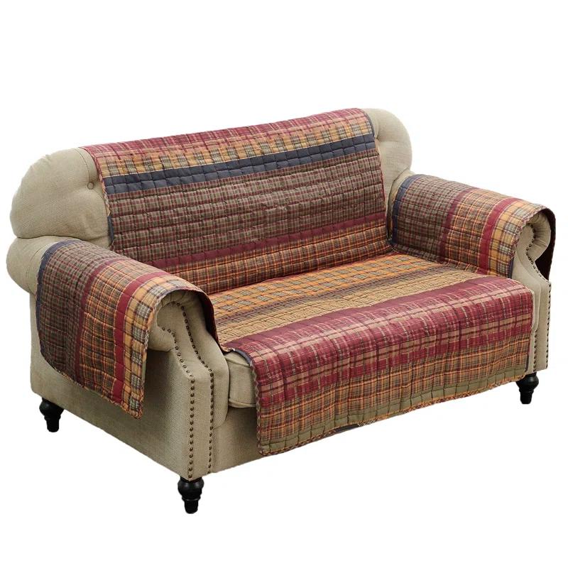 Gold Rush Reversible Loveseat Slipcover