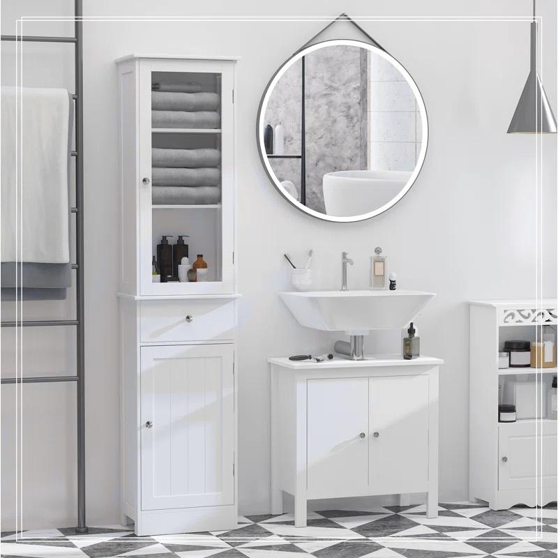 NRANTUM kleankin Slim Bathroom Storage Cabinet, Tall Bathroom Cabinet