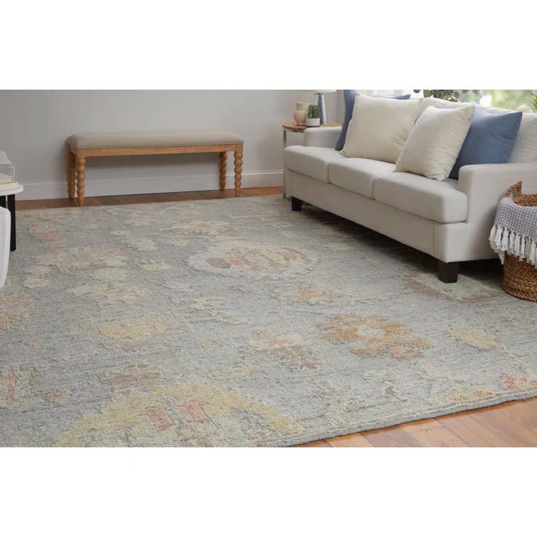 Grafton Transitional Floral & Botanical Blue/Gray/Yellow Area Rug