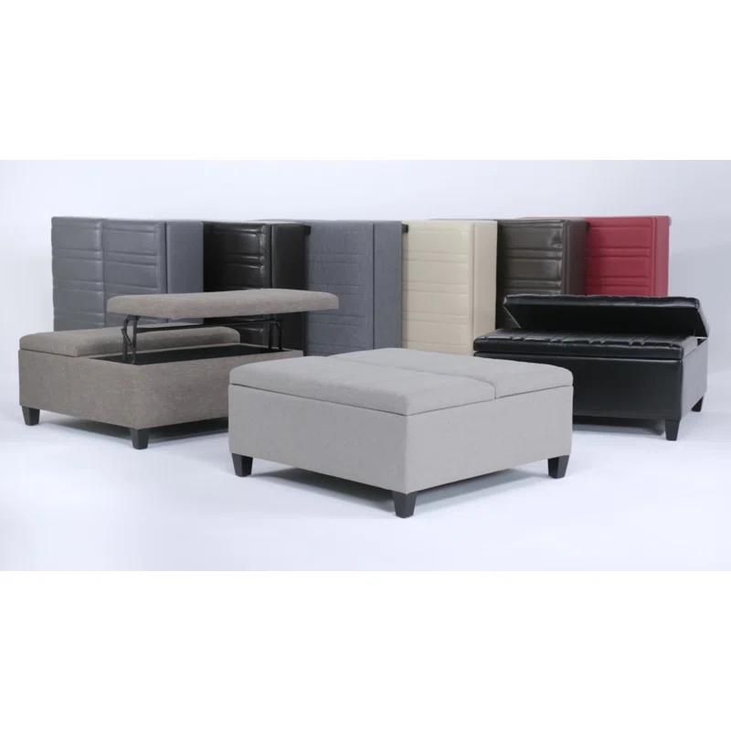 Simpli Home Ellis Coffee Table Storage Ottoman