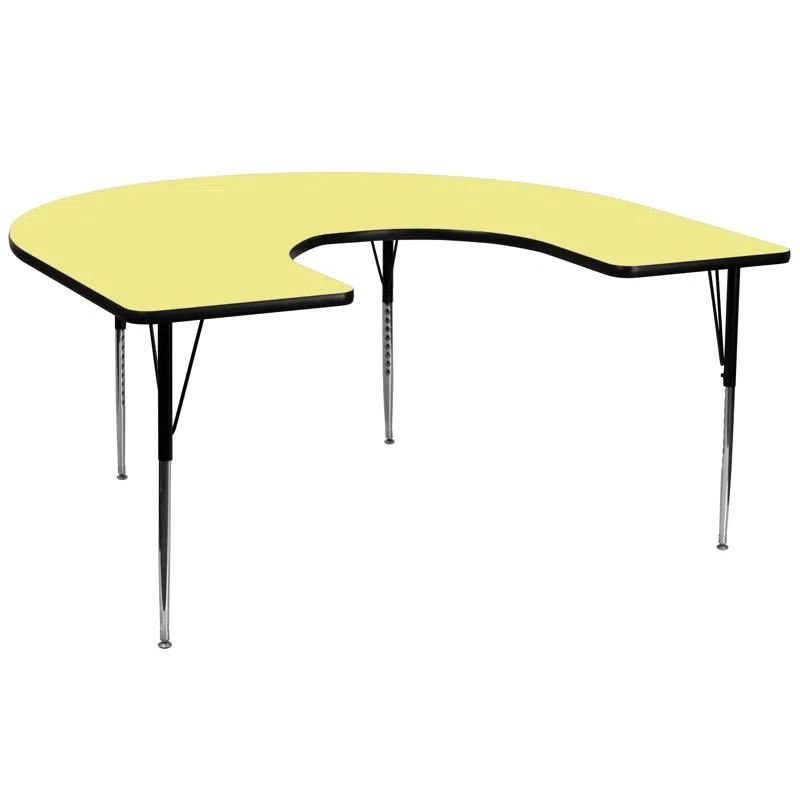 Flash Furniture Goddard 60''W x 66''L Horseshoe Thermal Laminate Activity Table - Adjustable Short Legs