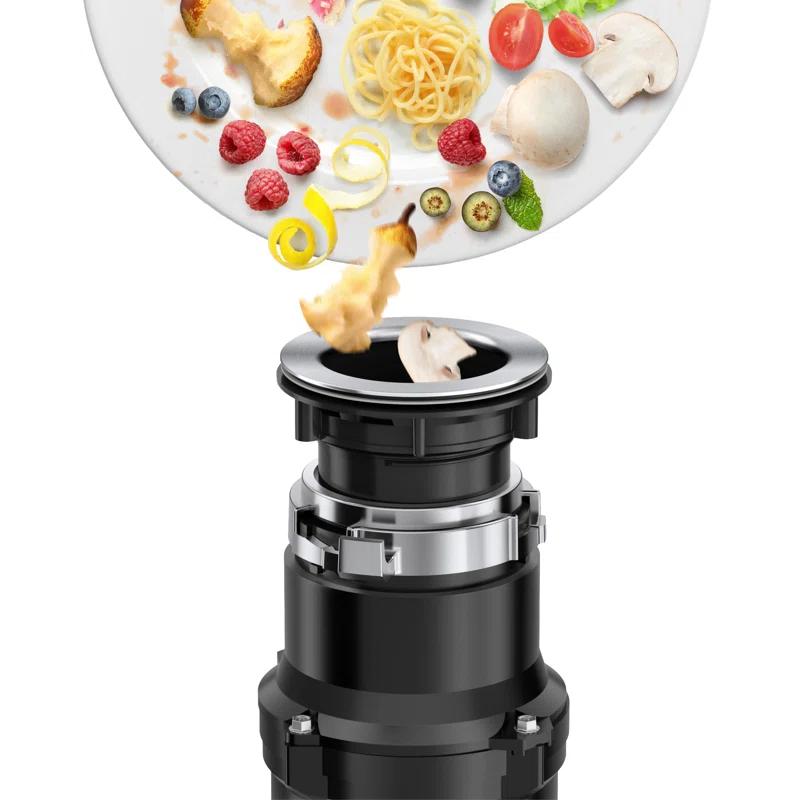 Kraus 1/3 HP WasteGuard High-Speed Ultra-Quiet Motor Garbage Disposal with Quick Connect Mount