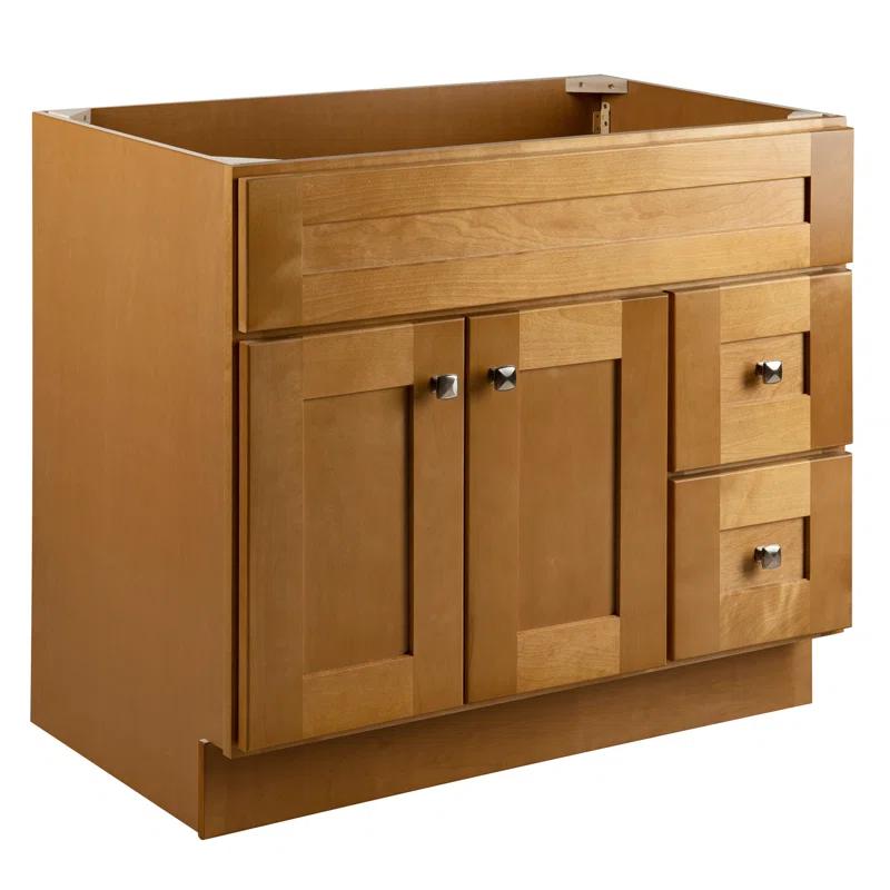 Design House Brookings 36 Inch Bathroom Vanity, Ready to Assemble, Solid Wood, Sherwin Williams – Design House, 587097