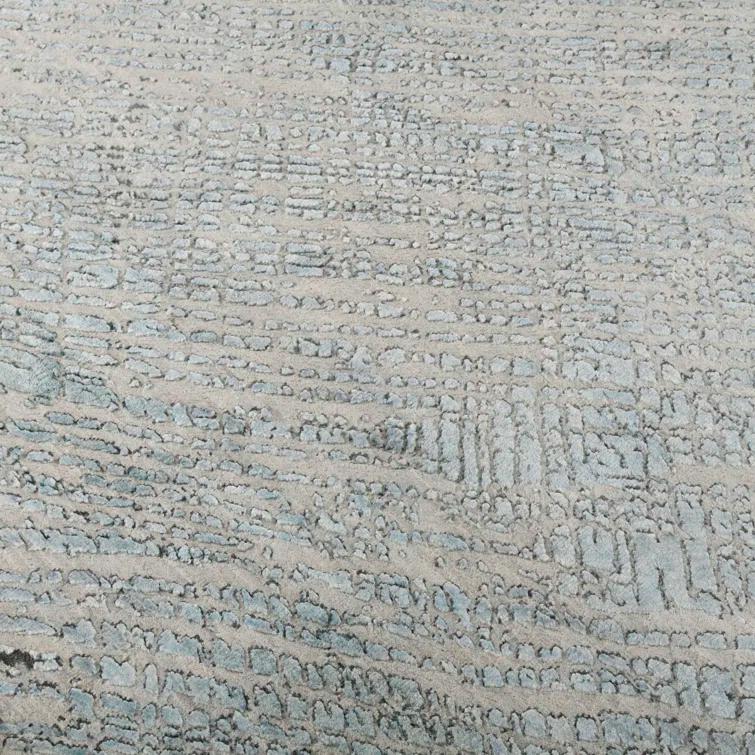 AMER Rugs Majestic Hand-Knotted Wool/Silk Blue Area Rug