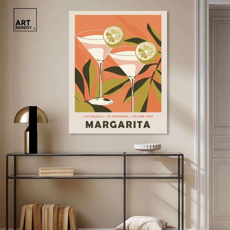 Art Remedy Margarita Poster Retro Summer Drinks Wall Art by Art Remedy