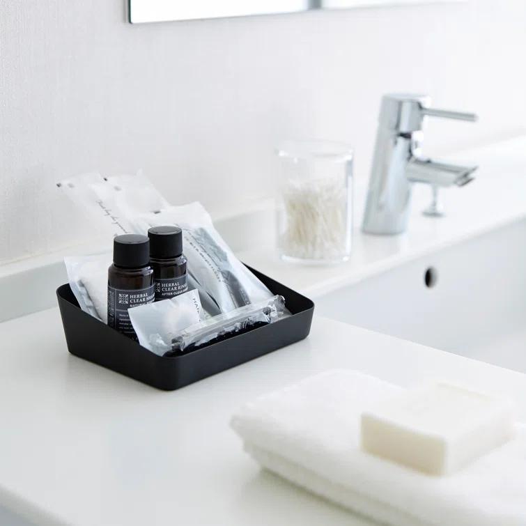 Yamazaki Home Space Saving Vanity Tray, Sloped, Steel, Large