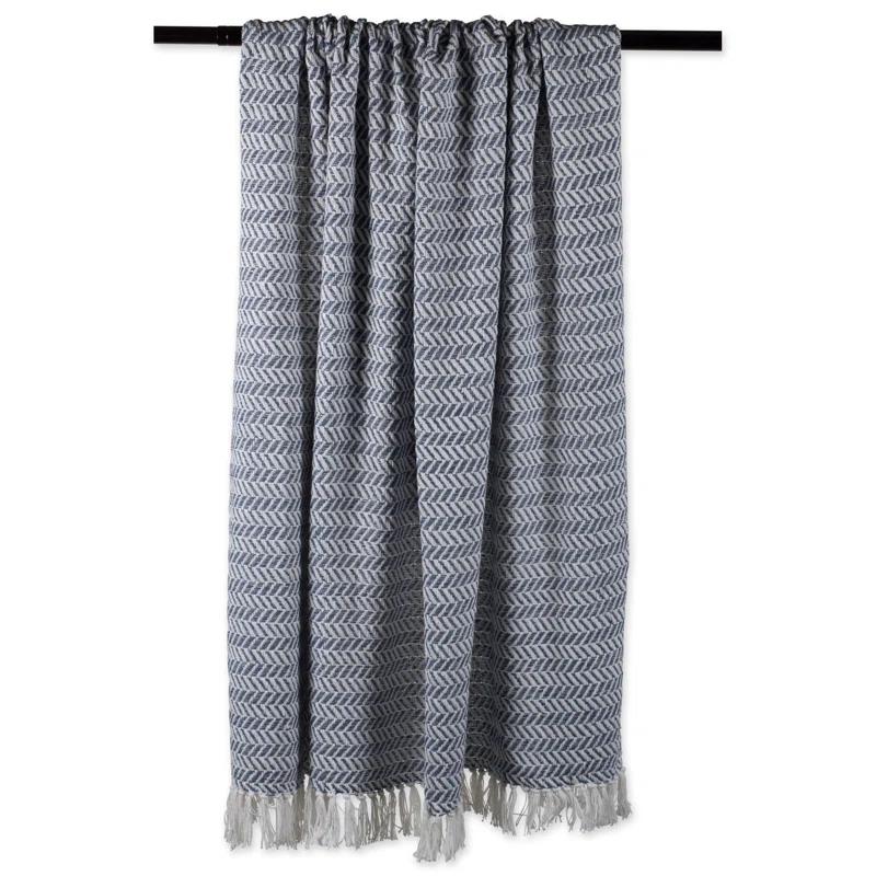 Design Imports  Herringbone Chevron Cotton Throw & Reviews | Wayfair