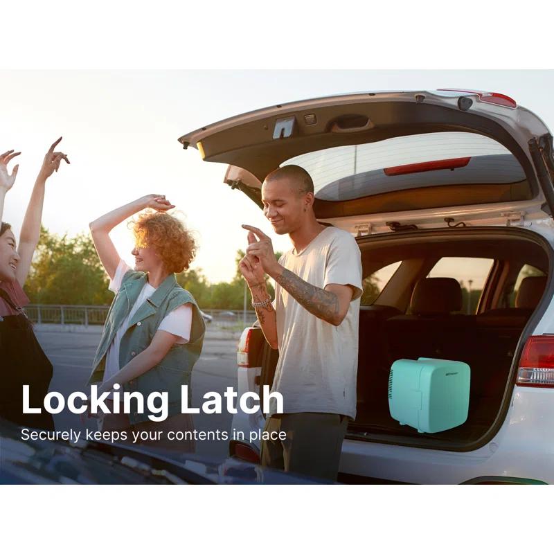 Emerson Emerson EFC-5001 Portable XL Mini Fridge Cooler for 12 Cans, 8L Capacity, AC/DC Power Compatibility, Removable Shelf, Lightweight Design – Ideal for Home, Office, Travel, Dorms, and Outdoor Use