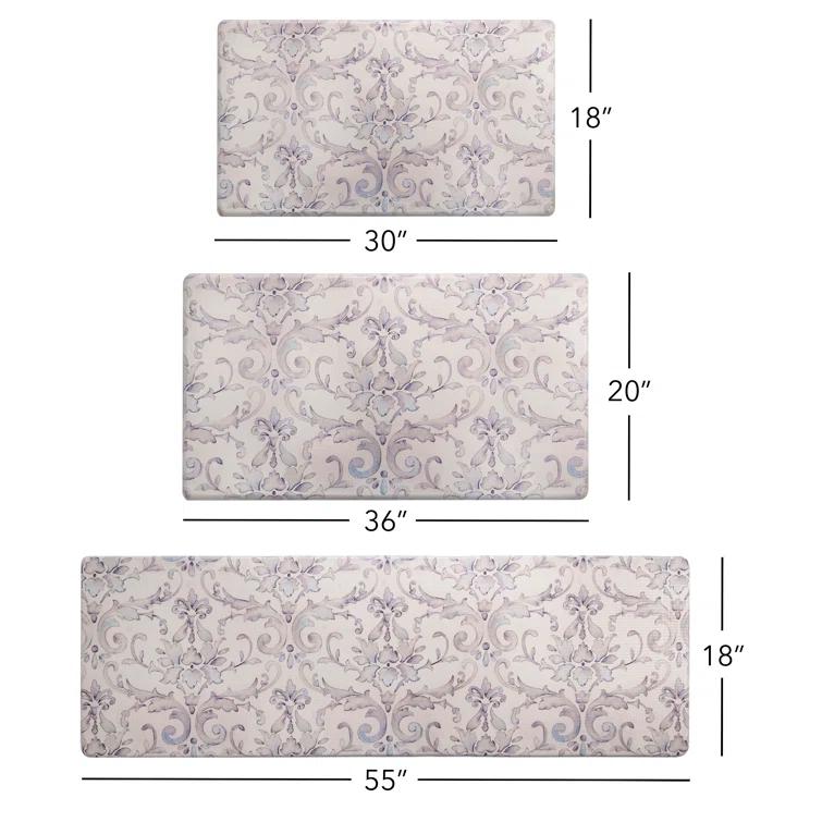 SoHome Cozy Living Watercolor Damask Anti-Fatigue Mat
