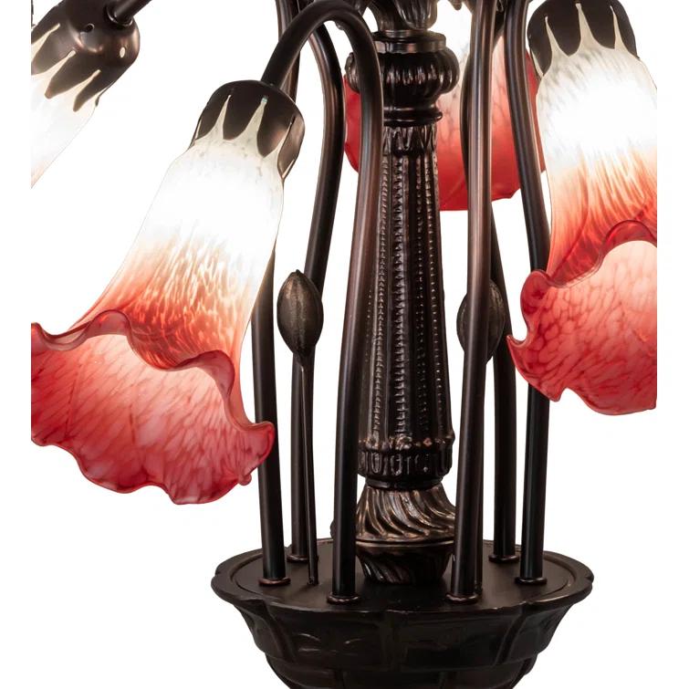 Meyda Tiffany 236538 Tiffany Pond Lily 7 Light 26" Wide Chandelier - MultiColor