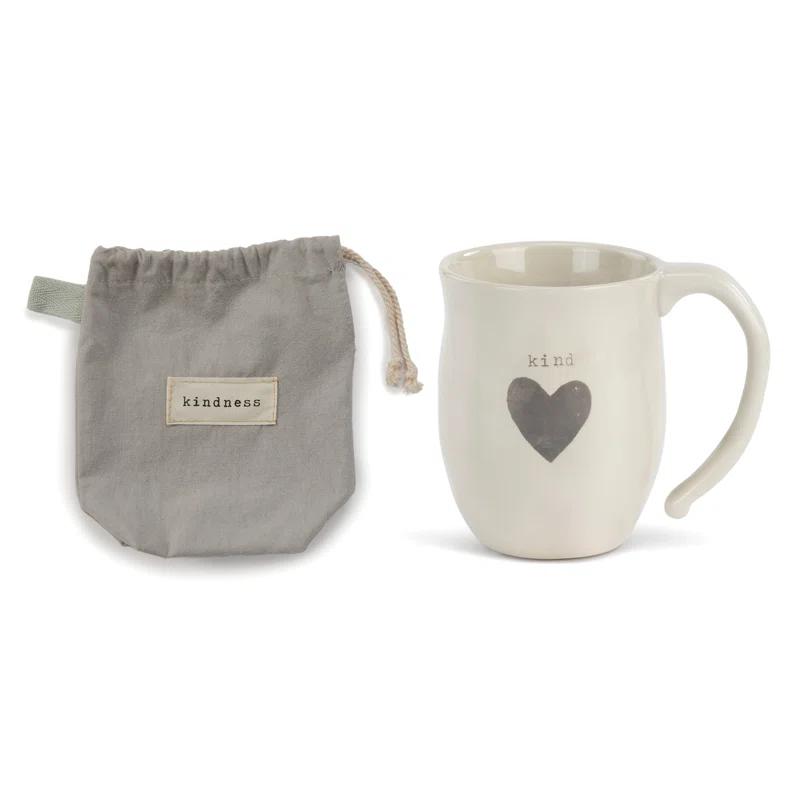 August Grove® Crow Kind Heart Coffee Mug