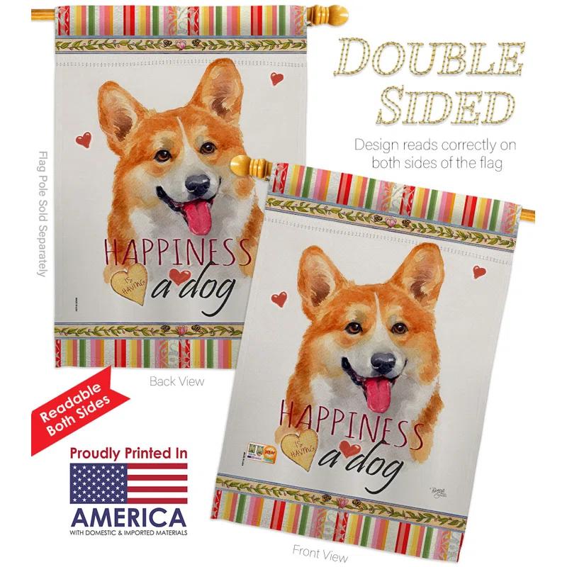 Breeze Decor Double Sided Polyester Animal House Flag