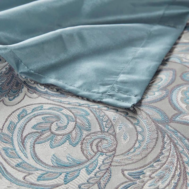 Madison Park Aubrey Paisley Jacquard Shower Curtain