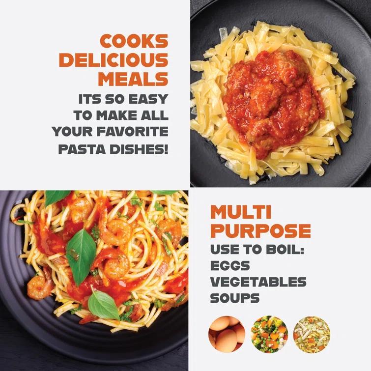 Gotham Steel Gotham Steel Stock Multipurpose Pasta Pot with Strainer Lid & Twist and Lock Handles