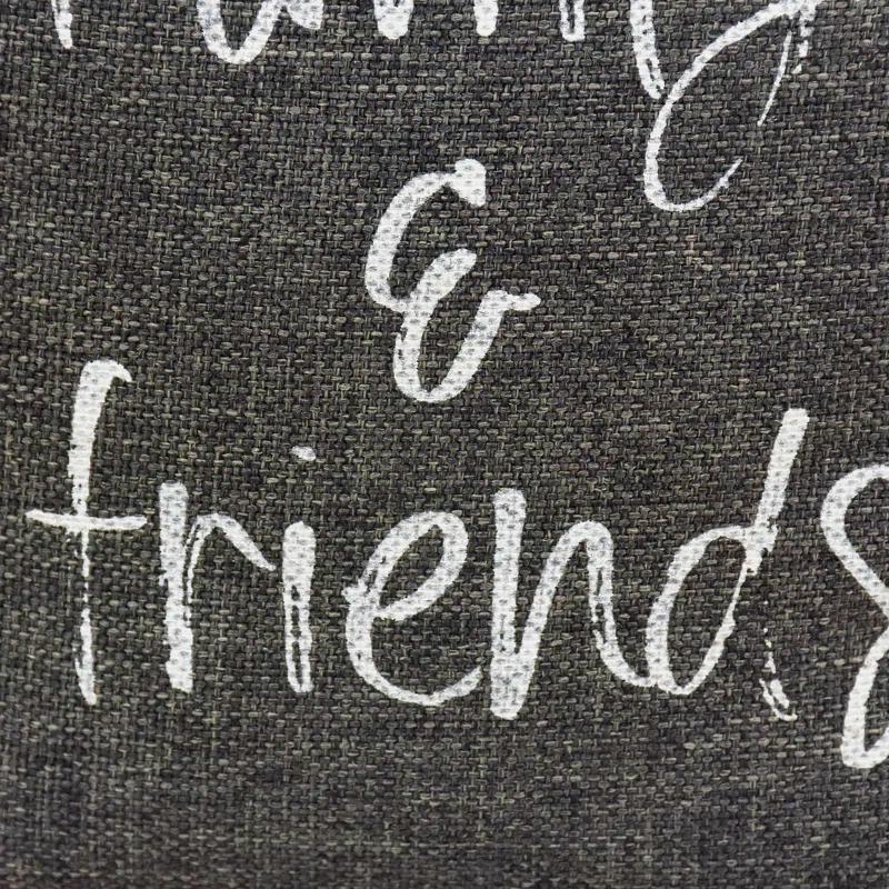 Welcome Friends & Family Fabric Weighted Floor Stop