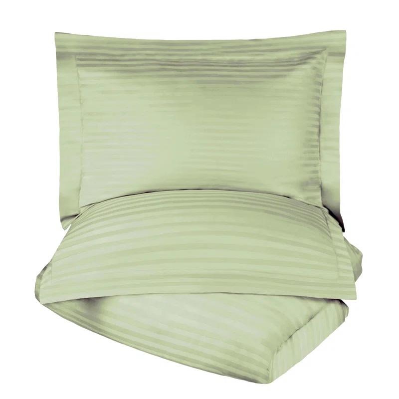 Superior Luxor Treasures Modern & Contemporary Sateen Striped Duvet Cover Set