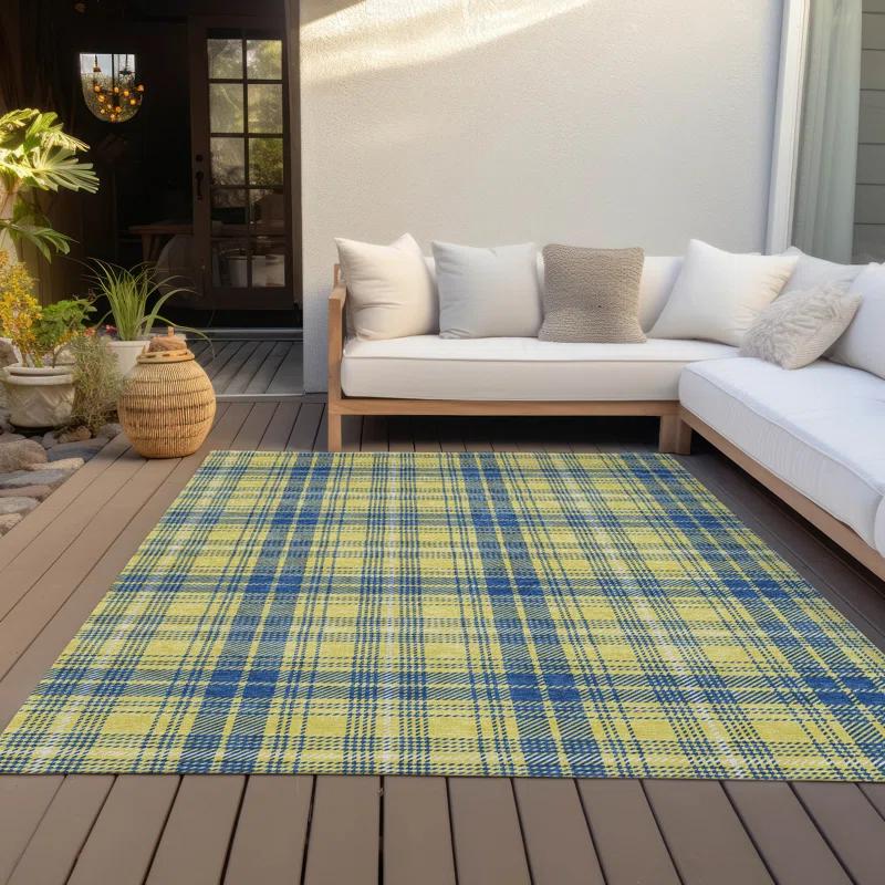 Machine Washable Indoor/Outdoor Chayden ACN993 Yellow Rug