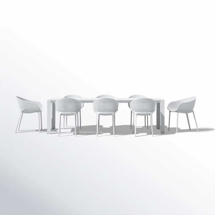 Farrah 102'' Rectangular 8 - Person Outdoor Dining Set