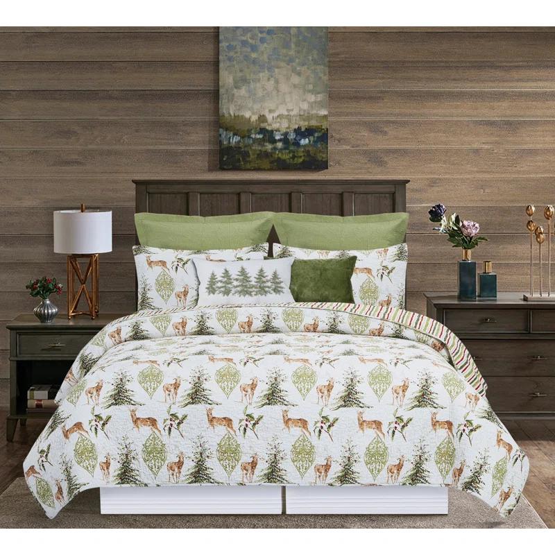 Winter Trees Embellished Throw Pillow