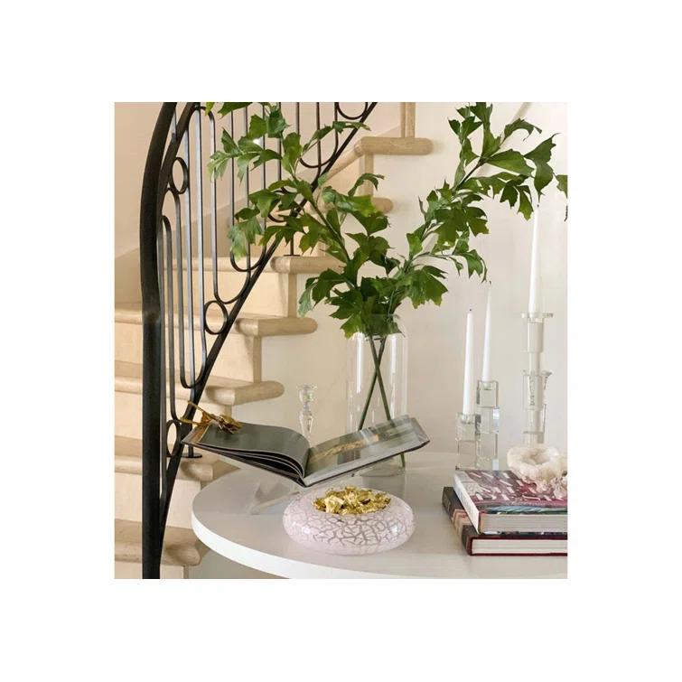 Italian Blown Glass Dish — by Alice Lane Home Collection — Soft Pink — Colorful Vintage Glass Jewelry Dish — Home Decor, Living Room, Kitchen