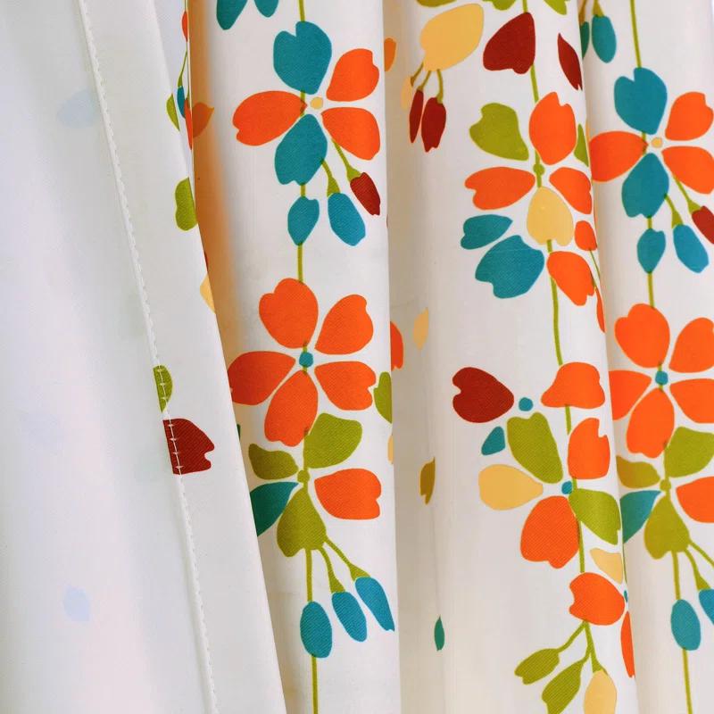 Lush Decor Weeping Flowers Floral Room Darkening Thermal Rod Pocket Curtain Panels (Set of 2)