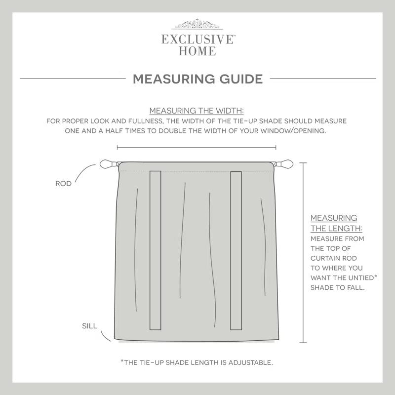 Amalgamated Textiles Exclusive Home Loha Light Filtering Rod Pocket Tie Up Shade