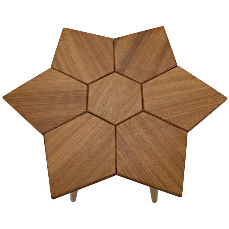 Petal Solid Wood End Table
