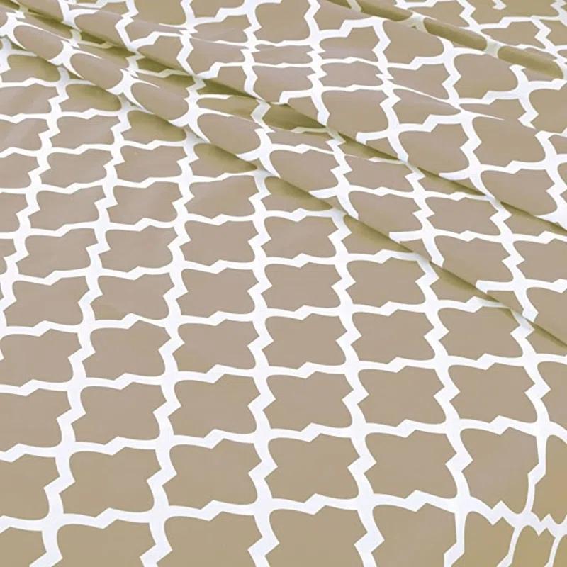 Lux Decor Collection Lux Decor Collection 1800 Series Soft Microfiber Bed Sheets Set Geometric Quatrefoil Bedding