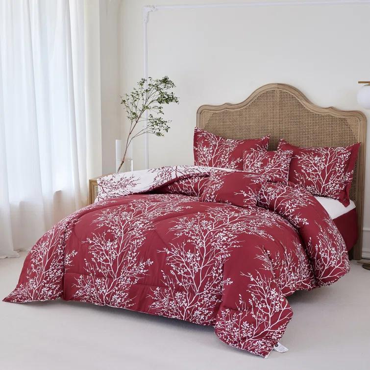 Spirit Linen 6-Piece Foliage Reversible Comforter Set
