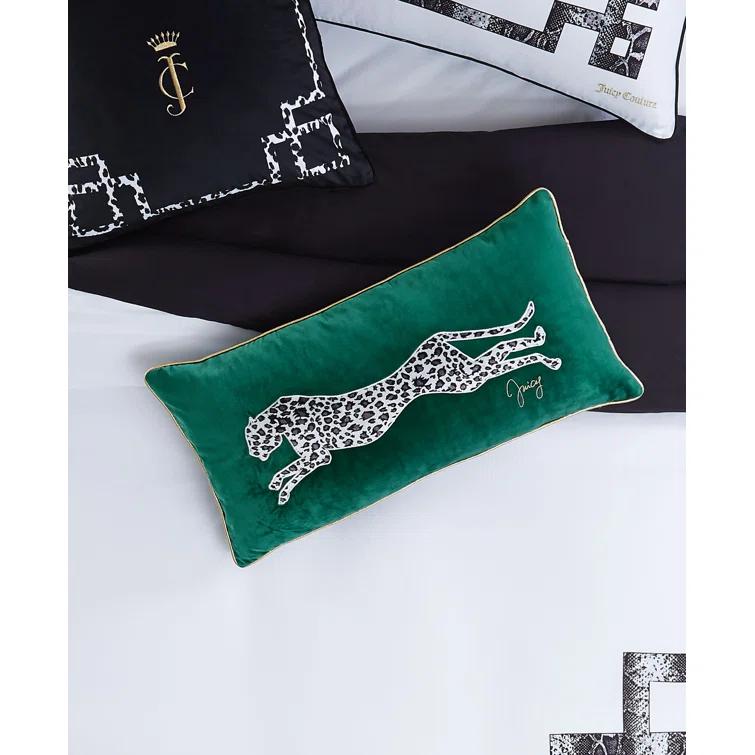 Juicy Couture Juicy Couture Velvet Cheetah Plush Decorative Throw Pillows - 14" x 24"