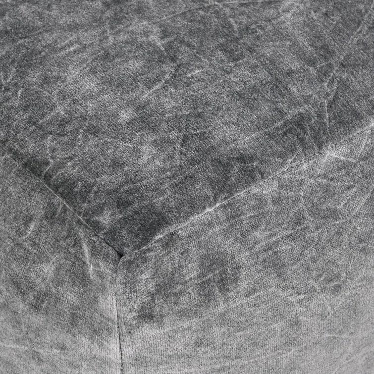 Villa by Classic Home Heirloom 18" Fabric Rust Floor Cushion Pouf