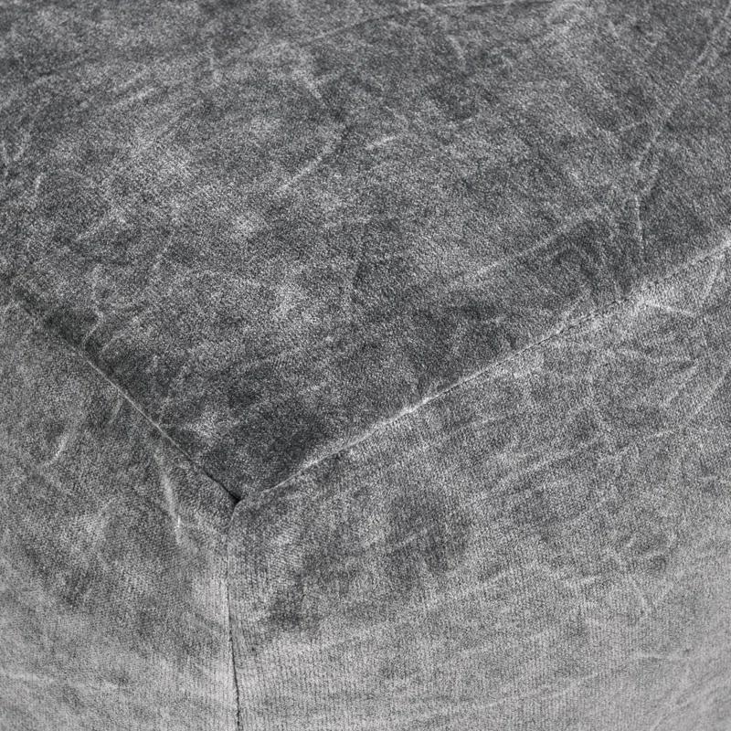 Villa by Classic Home Heirloom 18" Fabric Rust Floor Cushion Pouf