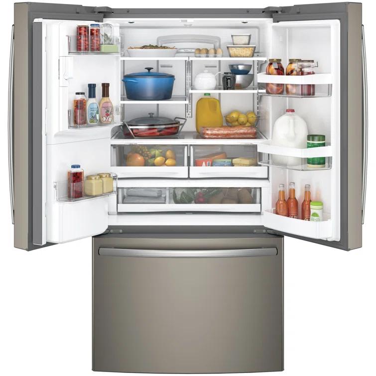 GE Appliances 35.75" Energy Star® French Door 27.8 Cu. Ft. Refrigerator GFE28GMKES